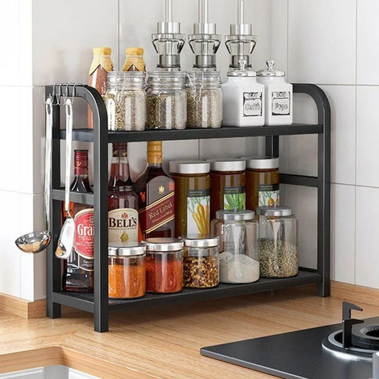 Stylish 2-Layer Kitchen Space-Saving Rack